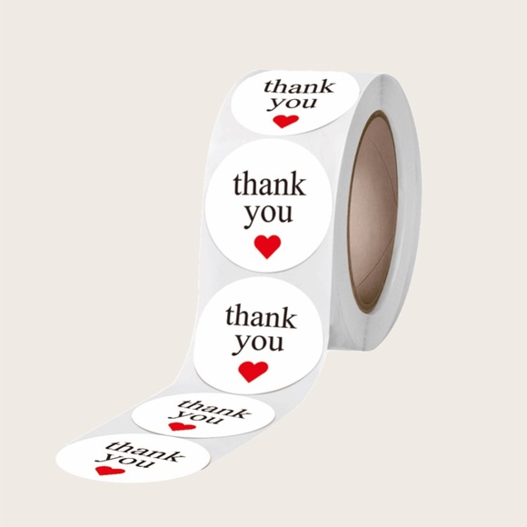 500 thank you stickers - Picture 2 of 3